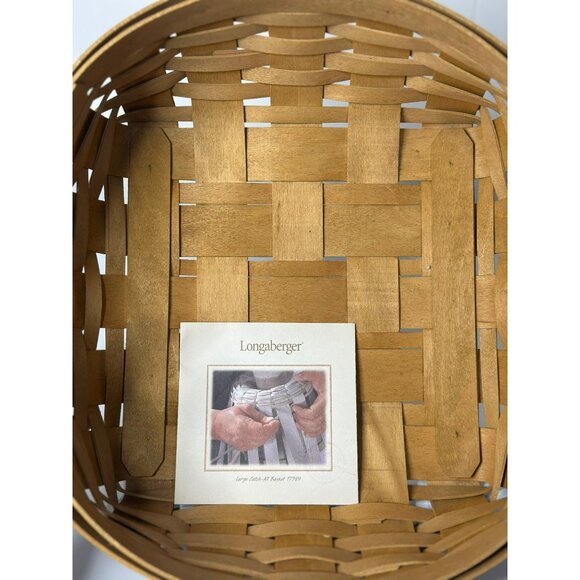 VTG 2001 Longaberger Catch All Basket w/ 5-Section Divider Protector Insert - Picture 5 of 9